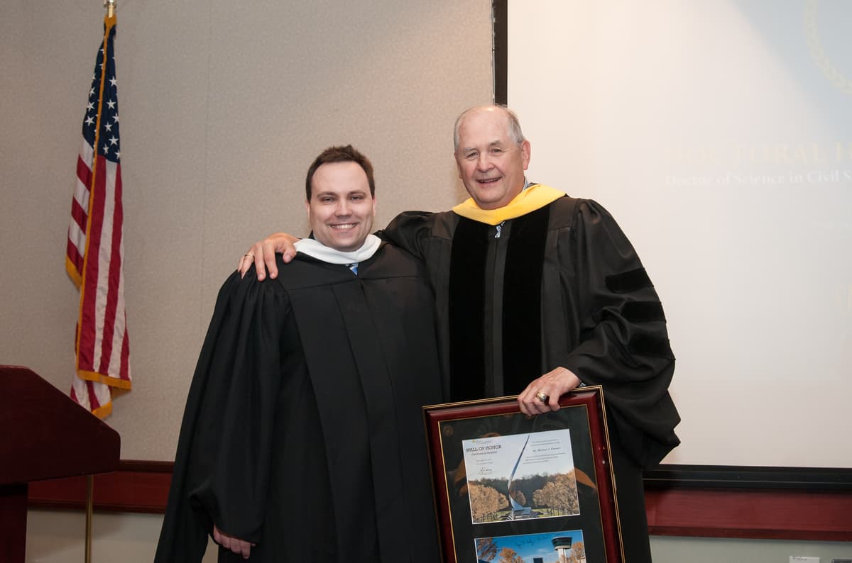 Ryan Kelly during academic recognition