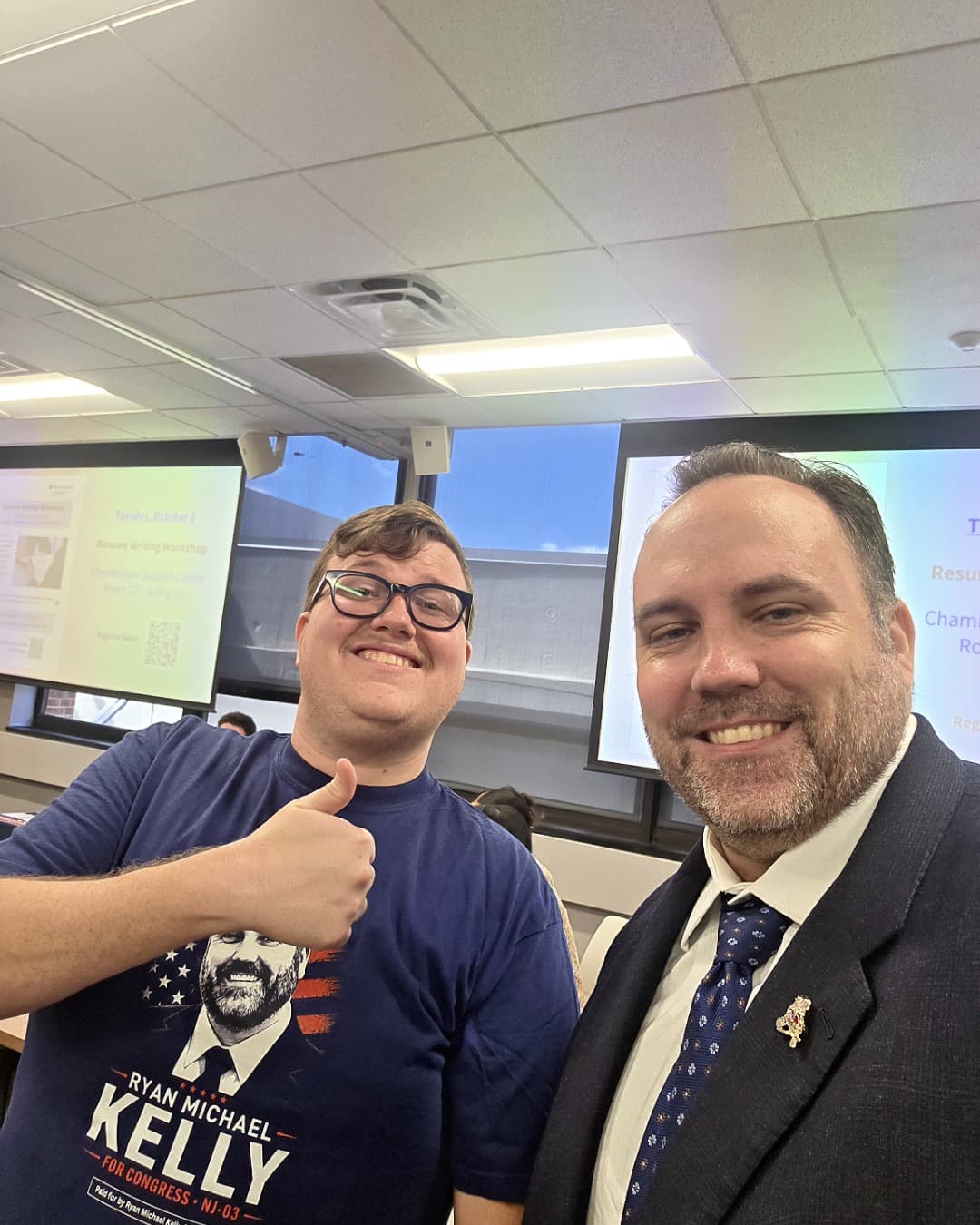Ian, a volunteer with the Ryan Michael Kelly for Congress campaign