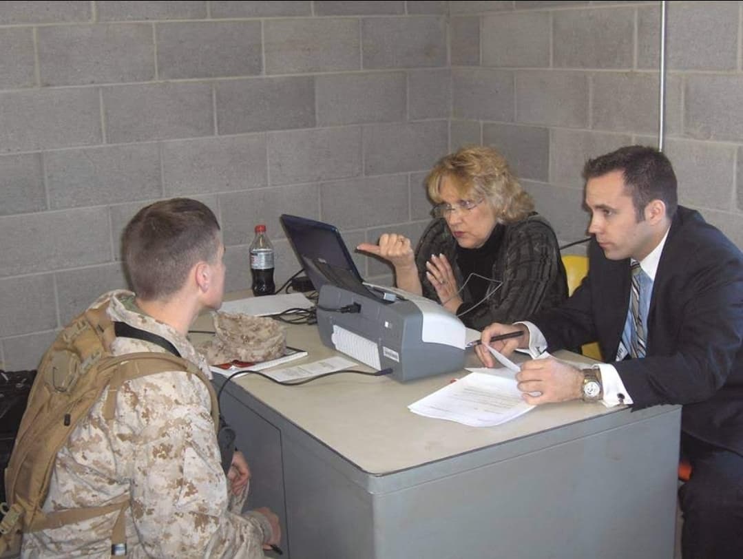 Ryan Michael Kelly volunteering with the Service to Soldiers program.
