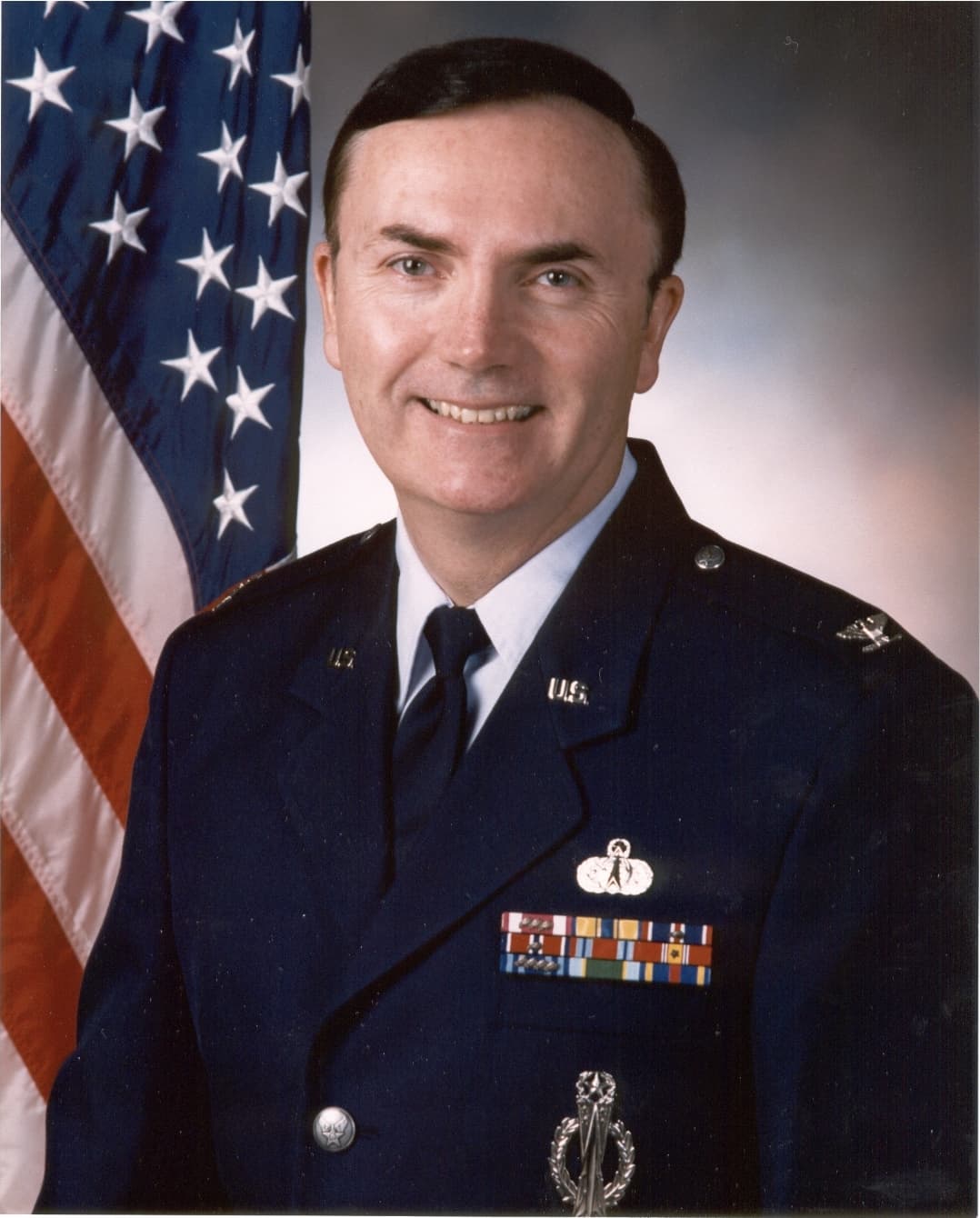 Kelly's father in U.S. Air Force uniform.